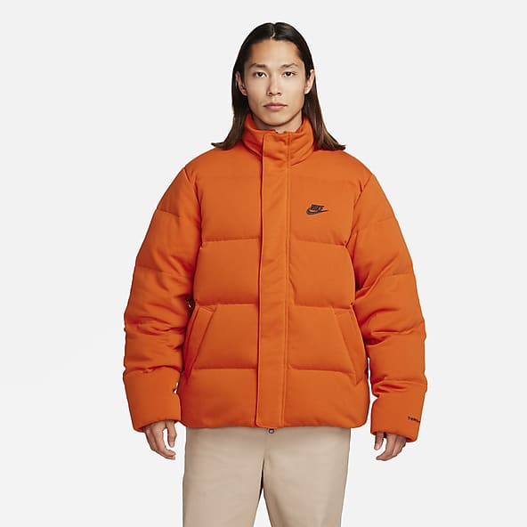 Nike puffer jacket orange deals
